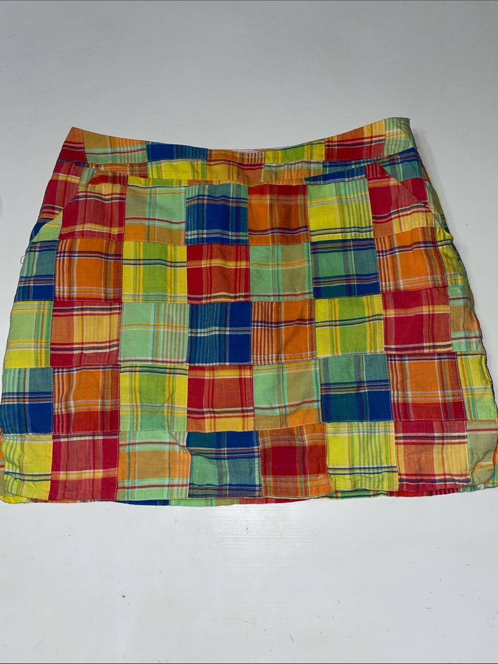 Loud Mouth plaid multi colored golf skirt size 10